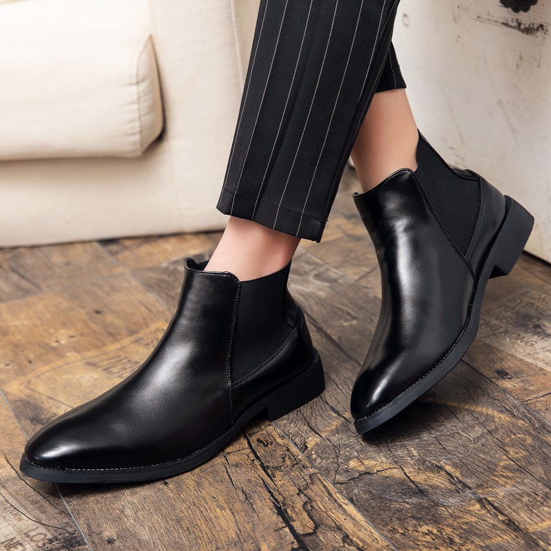 Giày Bốt Da Cổ Cao Thời Trang Cho Nam Size Lớn 45 46 47 48 47
