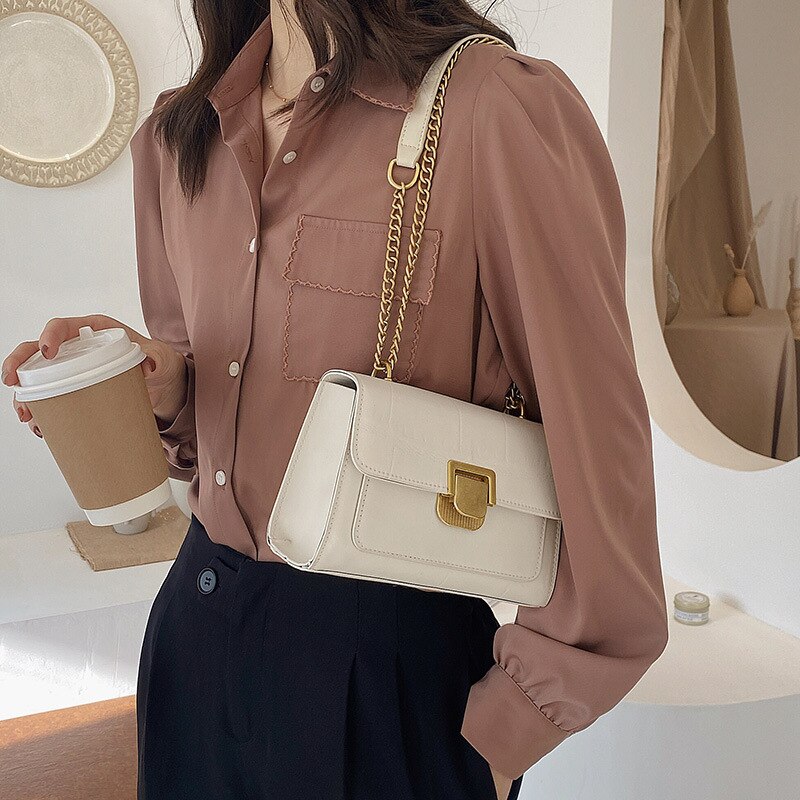 Túi Đeo Vai JASMIN NOIR Da PU Nắp Lật Nhỏ Thời Trang Cho Nữ
