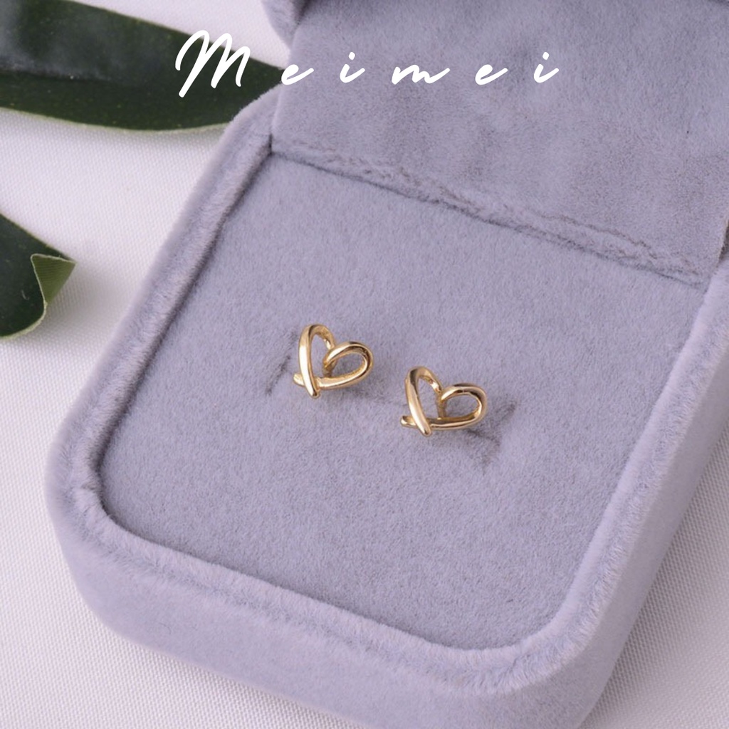 Khuyên tai nữ bông tai hoa tai trái tim KT0007