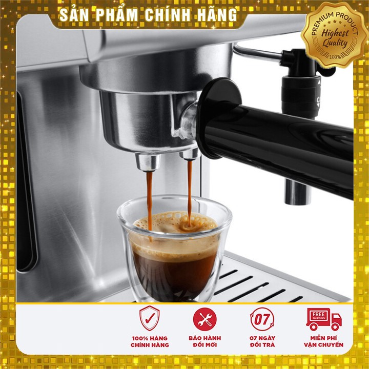 Máy Pha Cà Phê Espresso Delonghi ECP35.31 (màu trắng) bản nâng cấp, công suất 1100W, Vòi Làm Nóng Sữa Pha Cappuccino