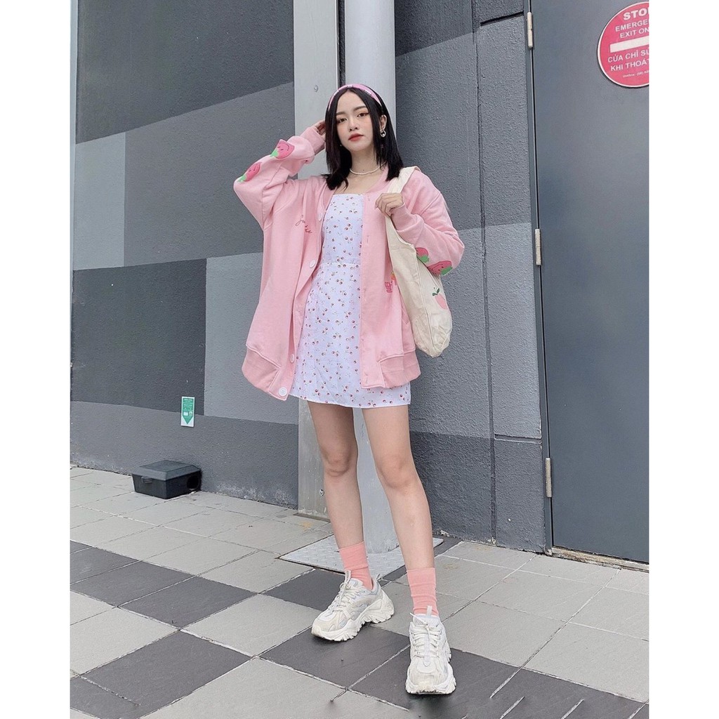 Áo Cardigan TRÁI DÂU CUTE Ulzzang Unisex 1hitshop | BigBuy360 - bigbuy360.vn