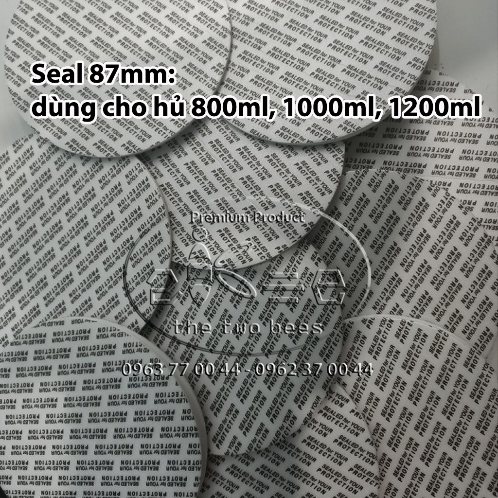 [Giá Combo] 200 miếng Màng Seal Tự Dính ( Seal Áp Lực) kích thước 87mm, 82mm, 66mm,59.5mm