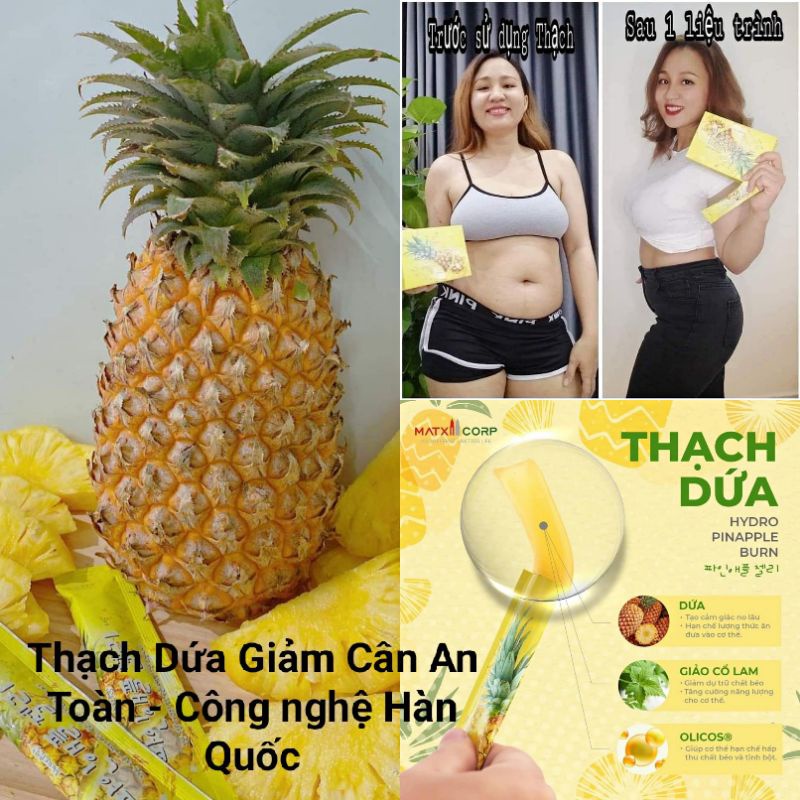 Thạch dứa giảm cân Matxi Corp - Giảm cân an toàn và hiệu quả