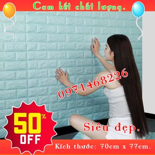Bình Dương Xốp Dán Tường 3D Gía rẻ KT 70cm x 77cm Siêu Đẹp Chất Lương.