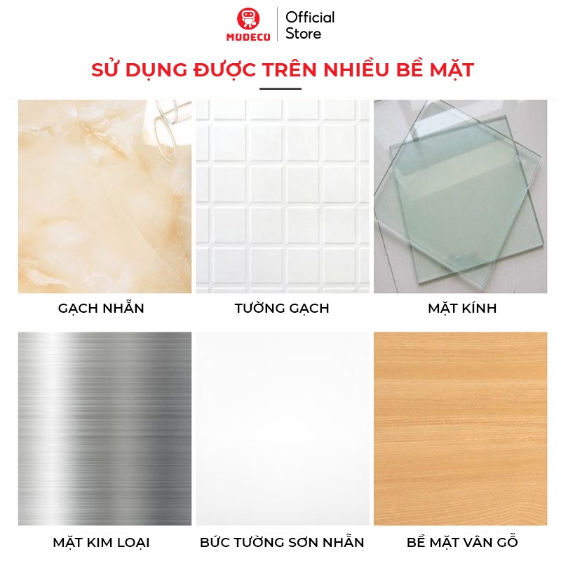 Miếng Dán Tường Đinh Vít Treo Tường Siêu Chắc MODECO - Treo Giá Kệ, Tranh Ảnh Trên Tường Không Cần Khoan Đục - Keo Dày