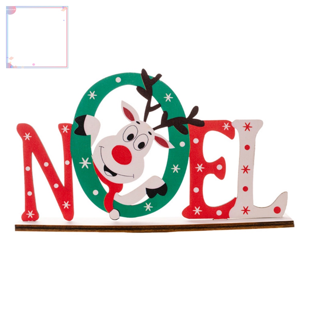 (DOV) Người Tuyết Bằng Gỗ Để Bàn Trang Trí Giáng Sinh Hấp Dẫn