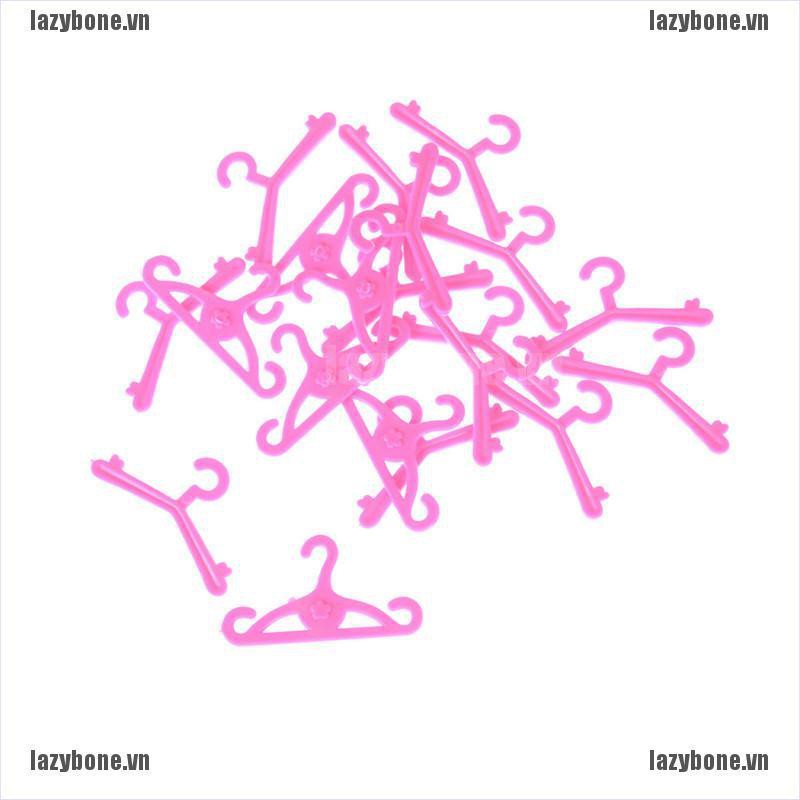 Bộ 20 Móc Nhựa mini Màu Hồng Xinh Xắn Cho Búp Bê Barbie