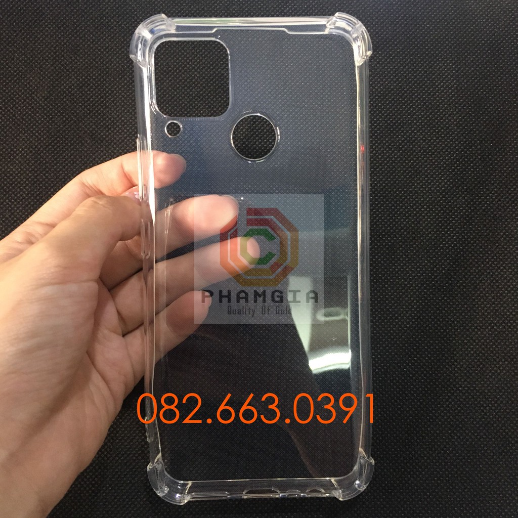 Ốp lưng Realme C12 / Realme C15 dẻo trong suốt, có viền bảo vệ cam, chống sốc siêu dày
