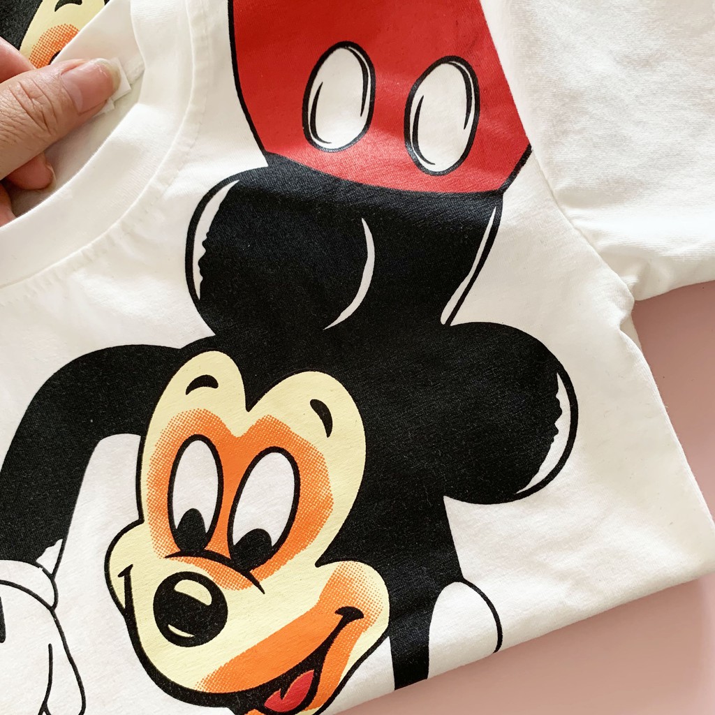 [3 MÀU] Áo Phông Phiên Bản Mickey Chất Cotton Cực Đẹp Cho Bé Từ 8-20kg UnchiStore (V426)