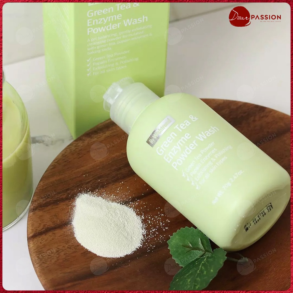 Bột Rửa Mặt By Wishtrend Dịu Nhẹ, Dưỡng Ẩm, Giảm Mụn - By Wishtrend Green tea & Enzyme Powder Wash 70g