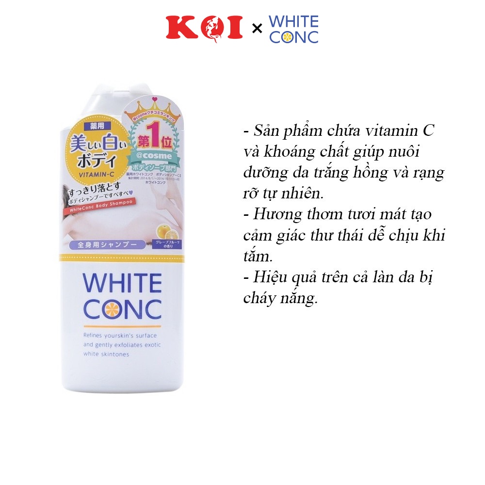 Sữa tắm trắng da toàn thân White Conc Body 360ml