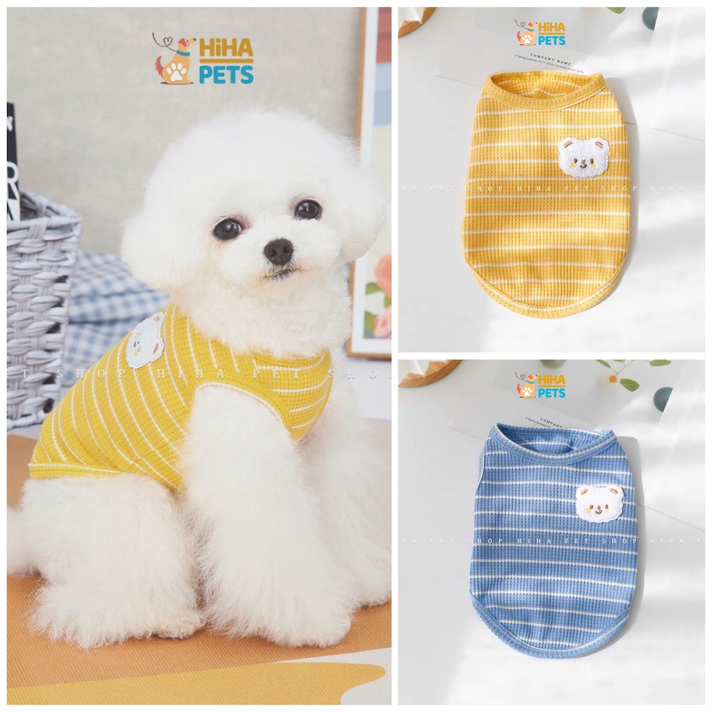 Áo Thun Cho Cún Cho Mèo Dễ Thương Mát Mẻ Chất Liệu Thun Cotton Quần Áo Thú Cưng Mùa Hè Mới Nhất Hihapet.