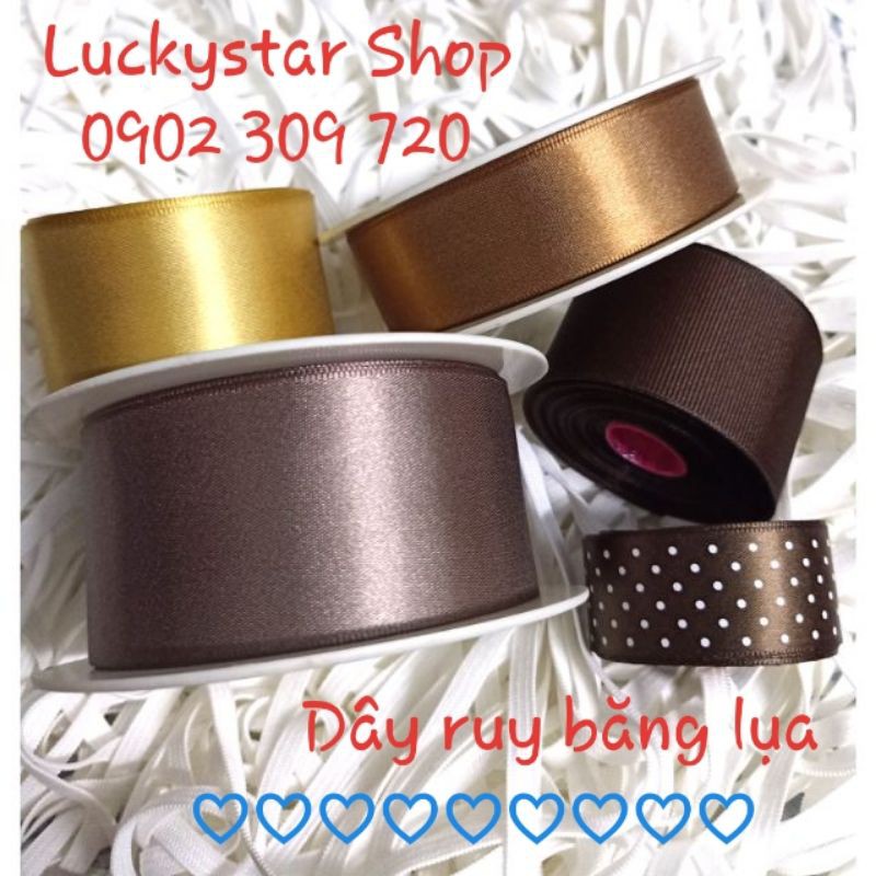 Dây Ruy Băng Lụa Satin mềm mại, cuộn dài 20 mét, rộng 1 cm / 2 cm, màu trơn, nhiều màu để lựa chọn.