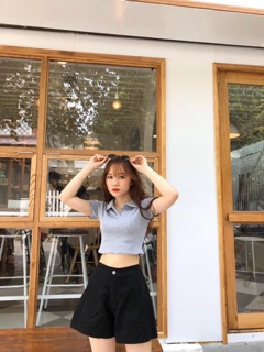 Quần short kaki đũi thô