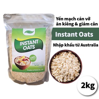 Yến mạch Úc tươi combo 2kg giảm cân cán vỡ ăn liền, cho bé ăn dặm Golovinshop