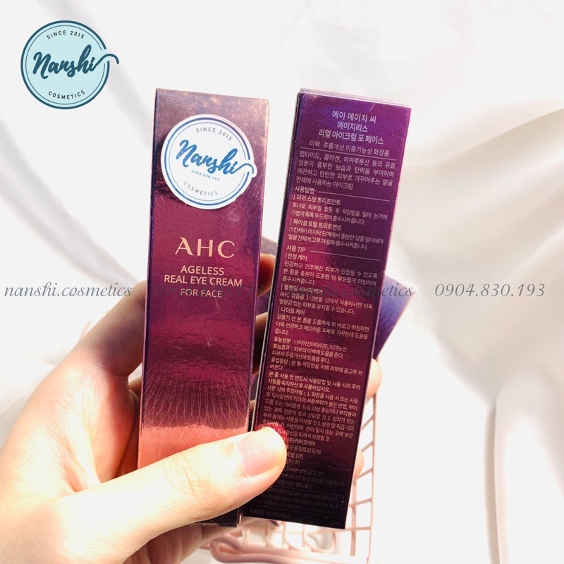 Kem Dưỡng Mắt AHC Ageless Real Eye Cream For Face 12ml