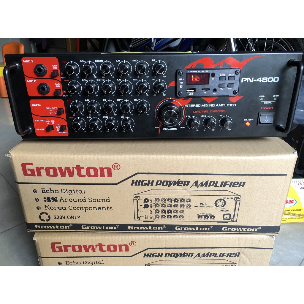 Amply Growton PN-4800 chạy 8 sò Cs 600W