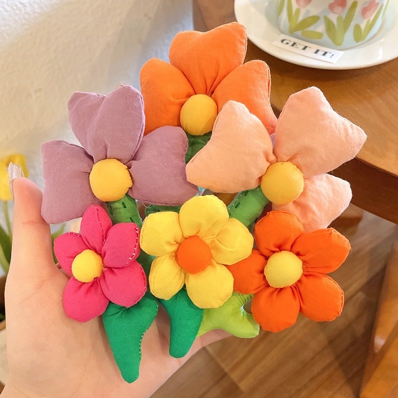 Kẹp Tóc Mỏ Vịt Đính Hoa Xinh Xắn Cho Bạn Gái