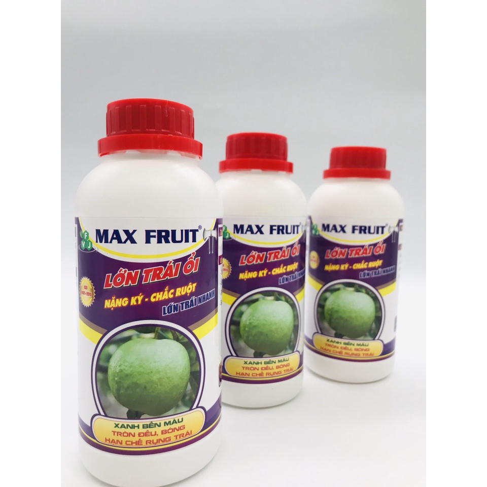 Phân bón dùng cho Ổi-MAX FRUIT chai 500ml giúp lớn trái, nặng cân, trái đẹp