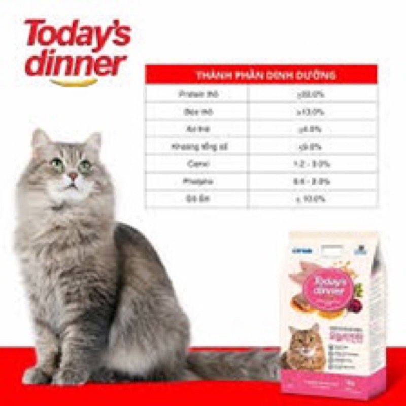 [1KG] HẠT KHÔ TODAY DINNER CHO MÈO TRÊN 3 THÁNG TUỔI - HAYUMI
