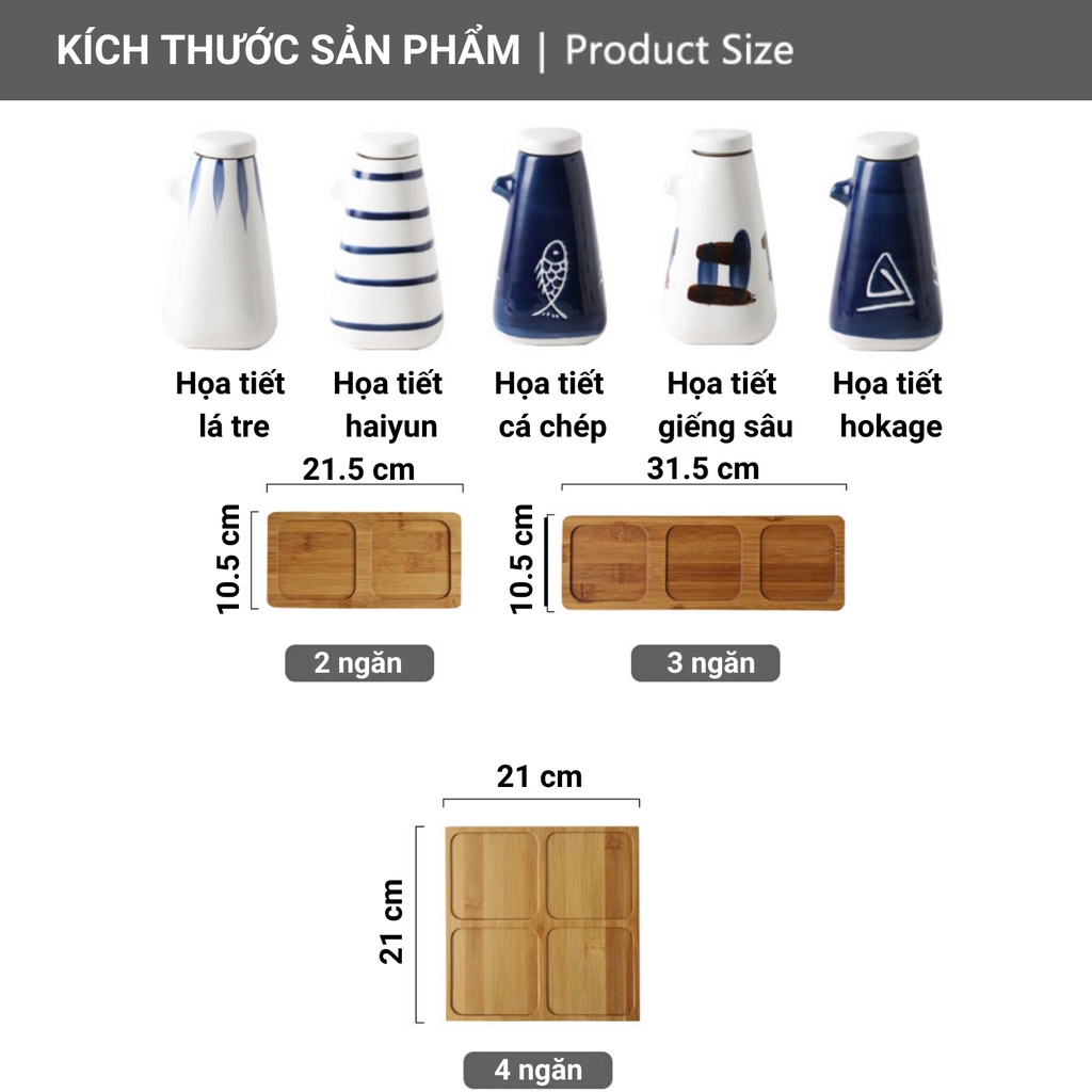 Lọ đựng gia vị Nhật Bản dung tích 300ml chất liệu gốm xứ tiện lợi, chống ẩm mốc, côn trùng