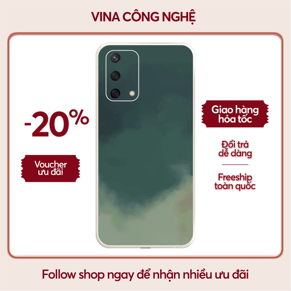 Ốp lưng OPPO A1K/A3S/A5 2020/A15S/...dẻo cạnh vuông bảo vệ camera hình Water Colour