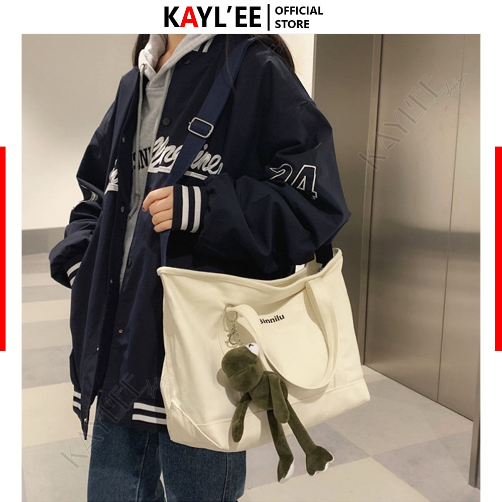 Túi tote đeo chéo xách tay vải canvas thời trang cá tính KayLee KT44x15x29cm - PL08