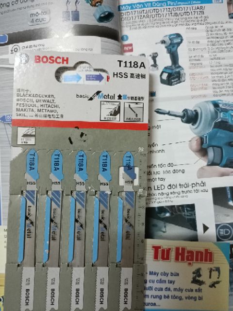 [CHÍNH HÃNG] Lưỡi cưa lọng Bosch T 118 A - Sắt ( bộ 5 lưỡi )