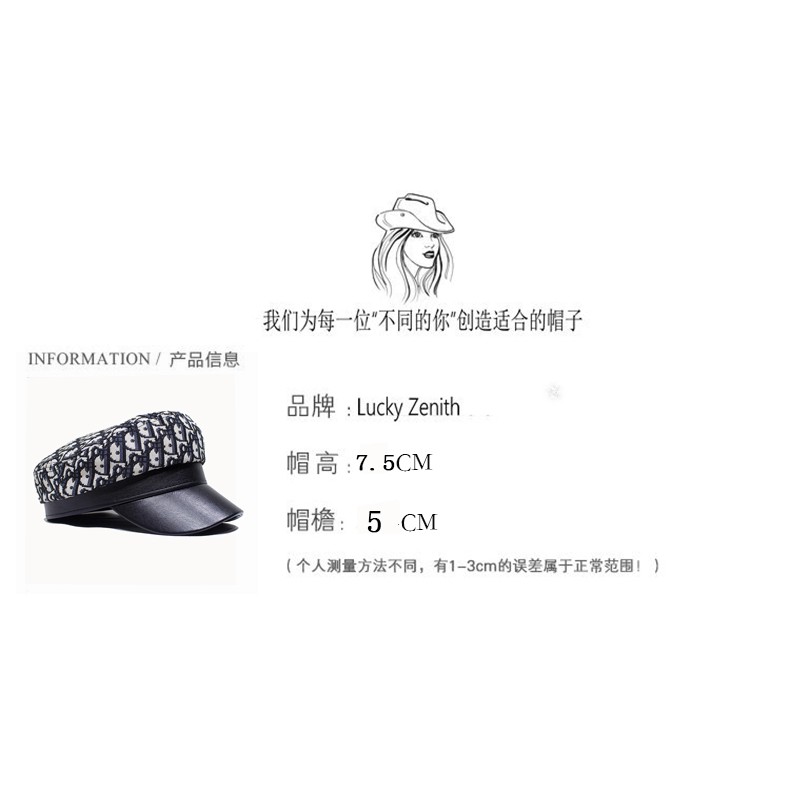 Mũ thủy thủ, mũ beret vành da vải dạ thêu cao cấp cá tính - LOPDOP OFFICAL