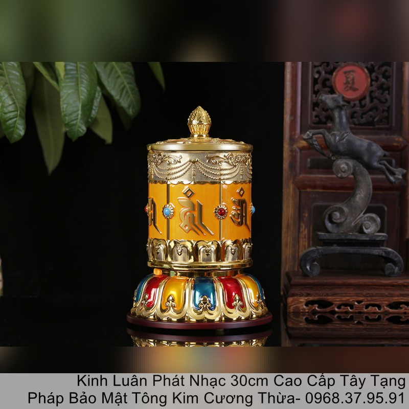 Kinh Luân Như Ý 30cm Phát Nhạc Cao Cấp Tây Tạng