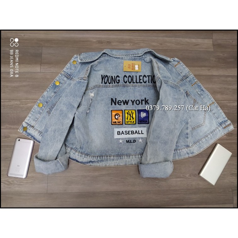 Áo khoác jean nữ BB cao cấp form dưới 58Kg Young Collection NewYork BB67
