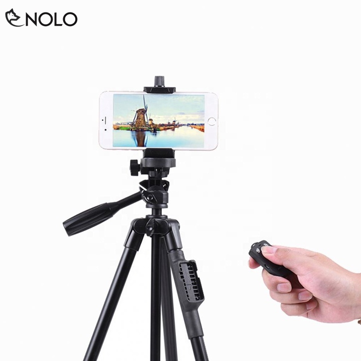 Bộ Tripod Cho Điện Thoại Máy Ảnh Compact Model TTX6218 Có Remote Điều Khiển Từ Xa Chiều Cao Tối Đa 128cm Thân Hợp Kim