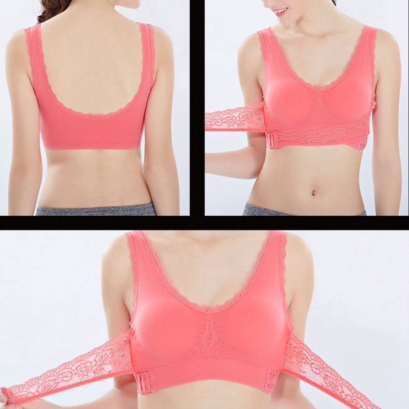 Áo ngực ren không gọng màu trơn