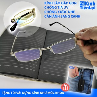 Kính lão Kính viễn gập gọn tiện lợi Tròng Chống ánh sáng xanh Gọng chống gỉ