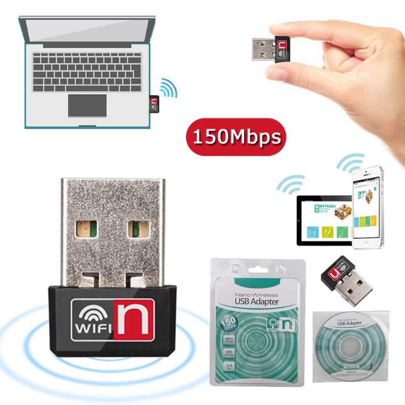 Usb Phát WiFi Không Dây UTAKEE 150Mbps MT7601 Cho PC Laptop