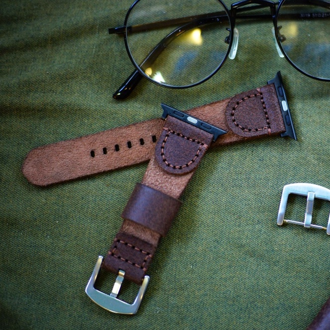 Dây đồng hồ Apple Watch , Iwatch , Iphone Watch Da Bò Kiểu Phi Công RAM Leather Pilot  Bền Đẹp