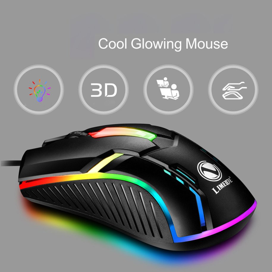 Chuột chơi game có dây Ổ đĩa miễn phí Chuột chơi game tiện dụng Chuột phát sáng cơ học