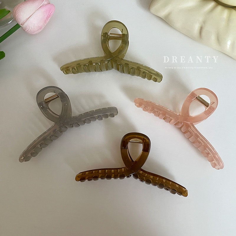 Kẹp Tóc Acrylic Trong Suốt Phong Cách Hàn Quốc Cho Nữ