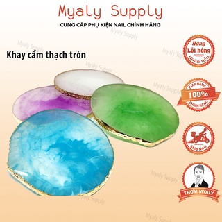 Khay cẩm thạch cẩm thạch tán màu chụp ảnh