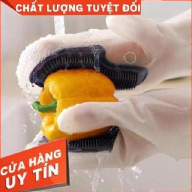 [Hàng Cao Cấp] Găng Tay Rửa Chén Bát Silicon Vệ Sinh Nhà Cửa Đa Năng