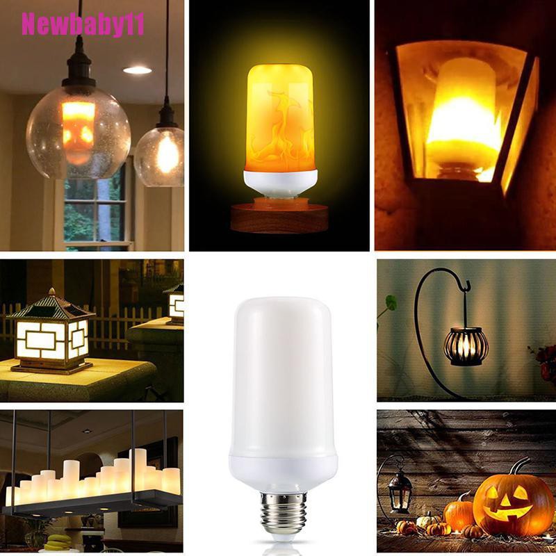 Bóng Đèn Led E27 5w 4 Chế Độ Tạo Hiệu Ứng Ngọn Lửa Tự Nhiên Như Thật