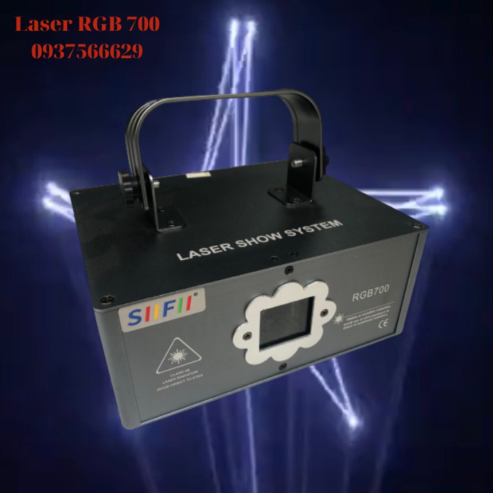 Đèn Laser Chiếu Hình 7 Màu Cảm Ứng Theo Nhạc RGB 700 Dùng Cho Phòng Karaoke, Phòng Nghe Nhạc.