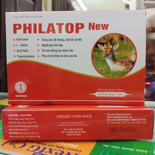 Philatop new đạm ống hộp 20 ống thuỷ tinh