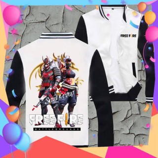 HOT- SALE- [Đủ Size]Áo Khoác Free Fire Màu Trắng Cực Chất - Mùa 17 - FF SIÊU NGẦU