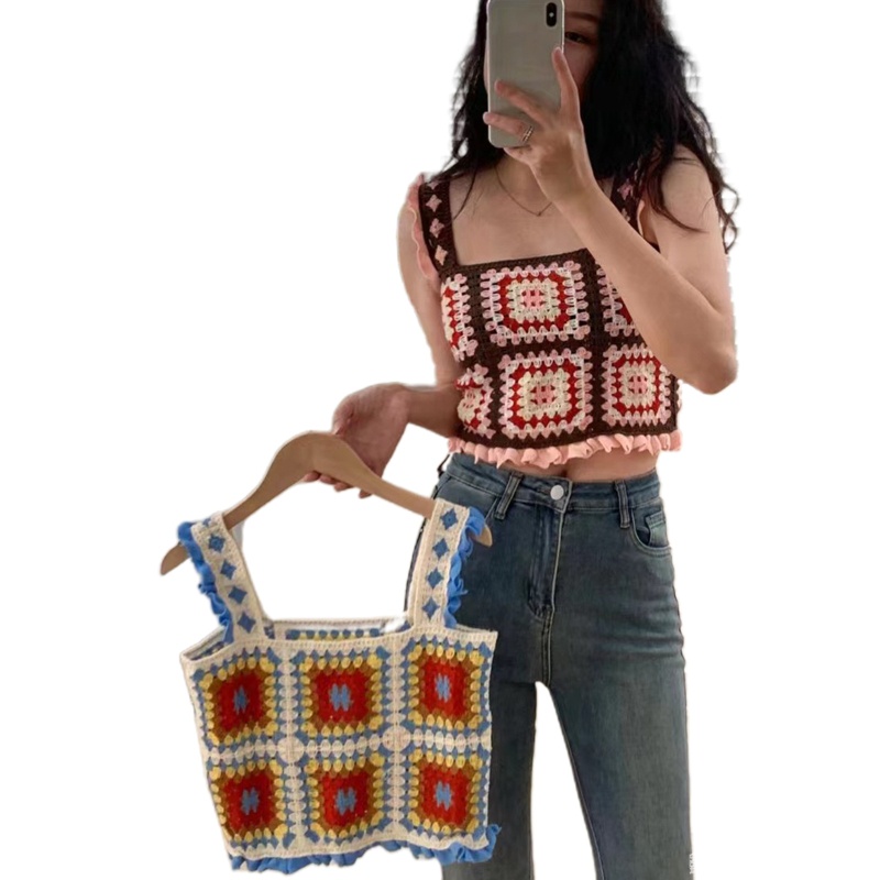 Áo Len Không Tay Cổ Vuông Thời Trang Mùa Hè Dành Cho Nữ