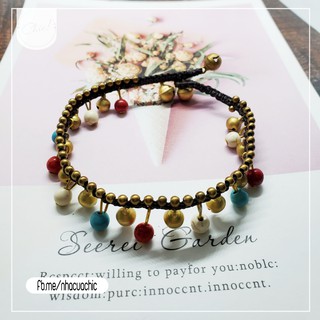 Lắc chân chuông đồng phối hạt colorful - Dulcie Anklet