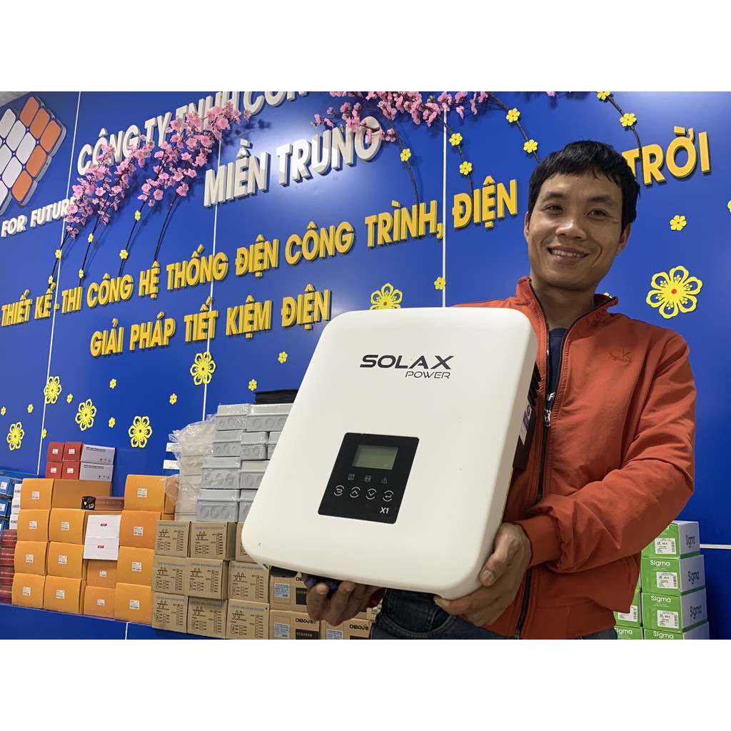 Máy inverter hòa lưới năng lượng mặt trời SOLAX boost 5.0 (Dual MPPT +Full wifi+ DC switch+ LCD )