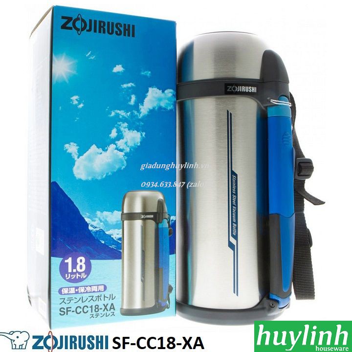 FREESHIP Bình giữ nhiệt nóng lạnh Zojirushi SF-CC18-XA - 1.8 lít