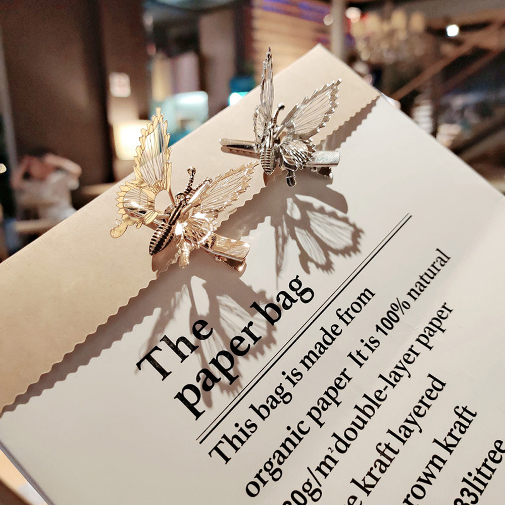 Bộ 2 Kẹp Tóc Hình Bướm Xinh Xắn Cho Bé Gái