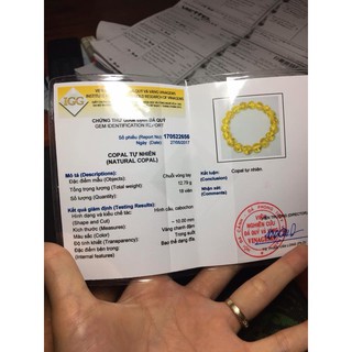 Vòng tay hổ phách non- copal